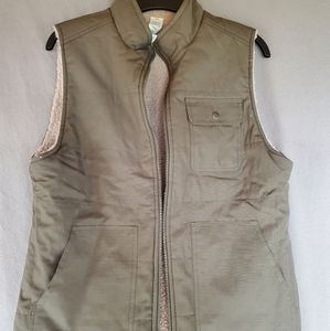 NEW Jockey Adult Reversible Woven Sherpa Fleece Vest - sz S